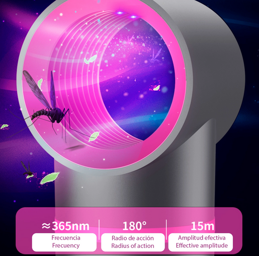 Atrapa Mosquitos Eléctrico W4 con Luz LED UV y Aspirador