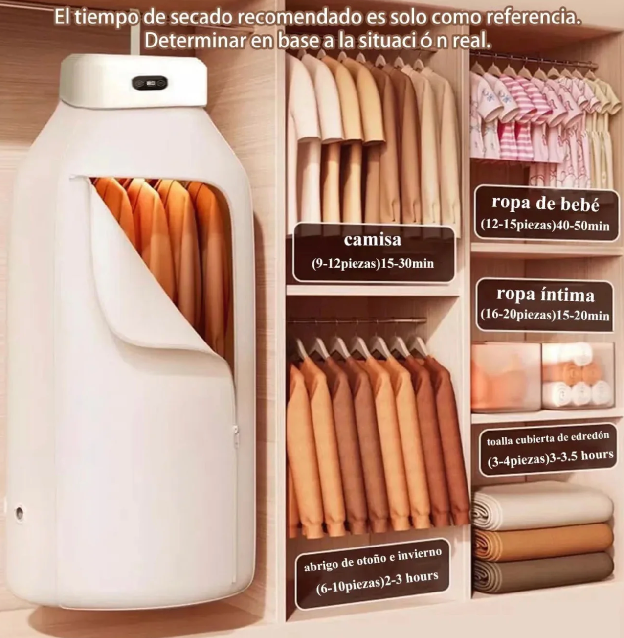 Secadora de ropa eléctrica portátil